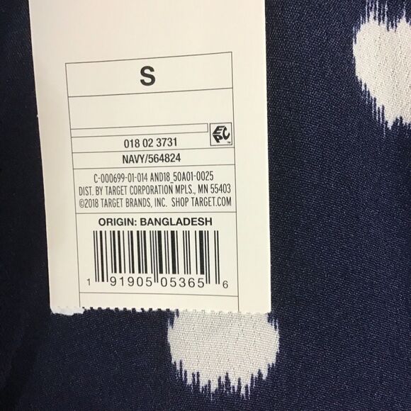 A New Day Womens Small Blue Polka Dot Short Sleeve Rayon Jersey Top NWT - Picture 5 of 15